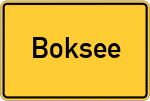 Place name sign Boksee
