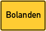 Place name sign Bolanden, Pfalz