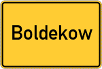Place name sign Boldekow