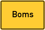 Place name sign Boms