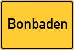 Place name sign Bonbaden