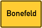Place name sign Bonefeld
