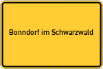 Place name sign Bonndorf im Schwarzwald