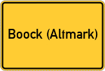 Place name sign Boock (Altmark)