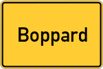 Place name sign Boppard, Rhein
