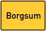 Place name sign Borgsum