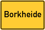 Place name sign Borkheide
