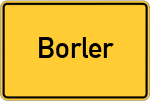 Place name sign Borler
