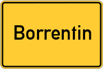 Place name sign Borrentin