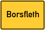 Place name sign Borsfleth