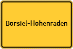 Place name sign Borstel-Hohenraden