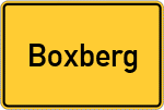 Place name sign Boxberg, Kreis Daun