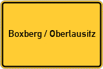 Place name sign Boxberg / Oberlausitz