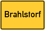 Place name sign Brahlstorf