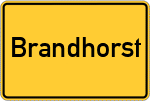 Place name sign Brandhorst, Sachsen-Anhalt