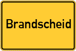 Place name sign Brandscheid, Eifel