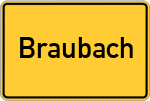 Place name sign Braubach