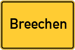 Place name sign Breechen