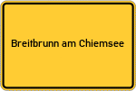 Place name sign Breitbrunn am Chiemsee