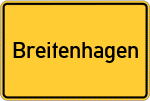 Place name sign Breitenhagen