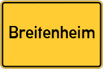 Place name sign Breitenheim