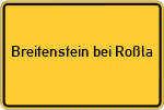 Place name sign Breitenstein bei Roßla