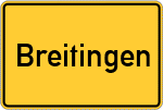 Place name sign Breitingen