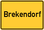 Place name sign Brekendorf
