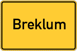 Place name sign Breklum