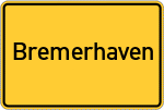 Place name sign Bremerhaven