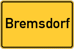 Place name sign Bremsdorf