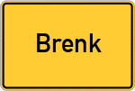 Place name sign Brenk