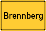 Place name sign Brennberg, Oberpfalz