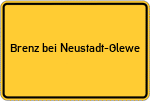Place name sign Brenz bei Neustadt-Glewe