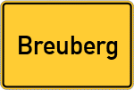 Place name sign Breuberg