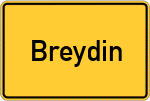 Place name sign Breydin