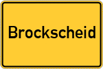 Place name sign Brockscheid