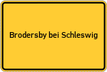Place name sign Brodersby bei Schleswig