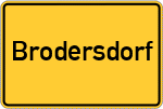 Place name sign Brodersdorf