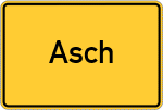 Place name sign Asch