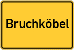 Place name sign Bruchköbel
