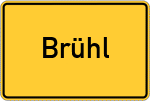 Place name sign Brühl, Rheinland