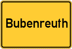 Place name sign Bubenreuth