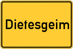 Place name sign Dietesgeim