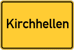 Place name sign Kirchhellen
