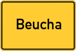 Place name sign Beucha