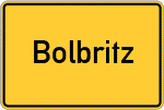 Place name sign Bolbritz