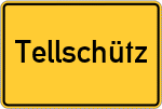 Place name sign Tellschütz