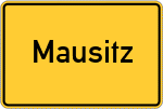 Place name sign Mausitz