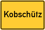 Place name sign Kobschütz